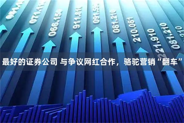 最好的证券公司 与争议网红合作，骆驼营销“翻车”